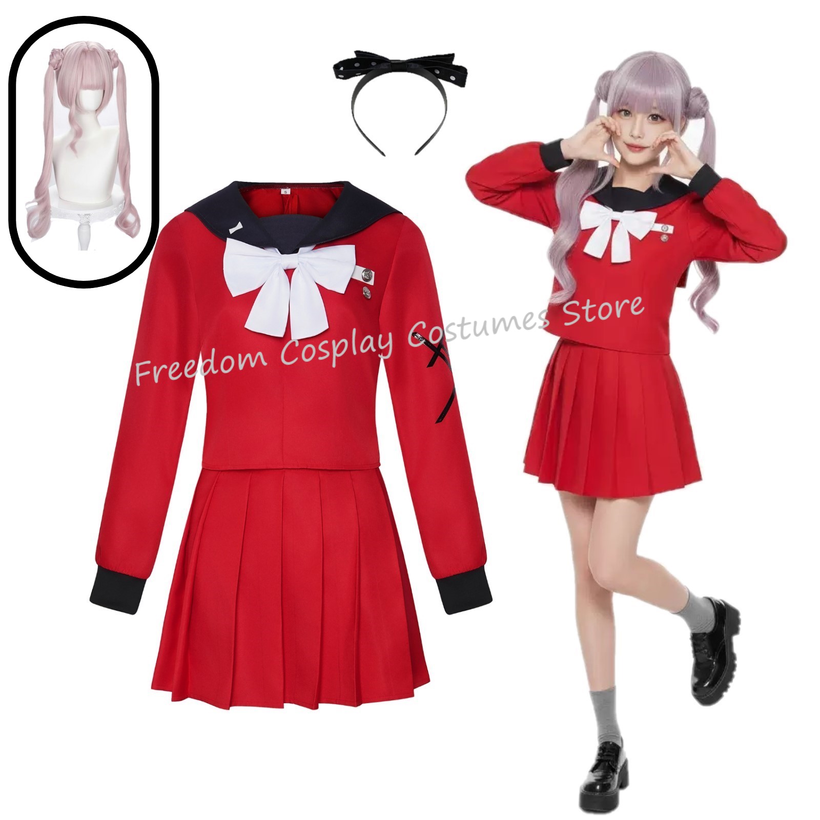 Party Games School - Peruca de Cosplay Kako Tsukumo The