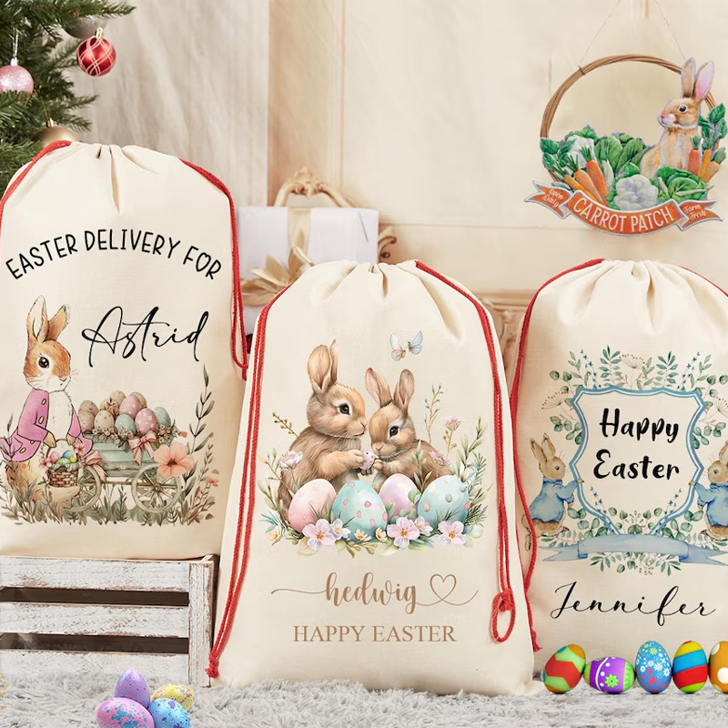 Party Games Easter Egg - Saco de Presente Personalizado com Nome