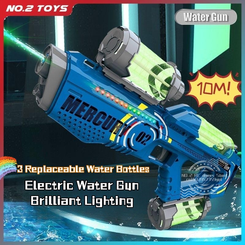 Party Games Quiz - Pistola de água elétrica totalmente automática