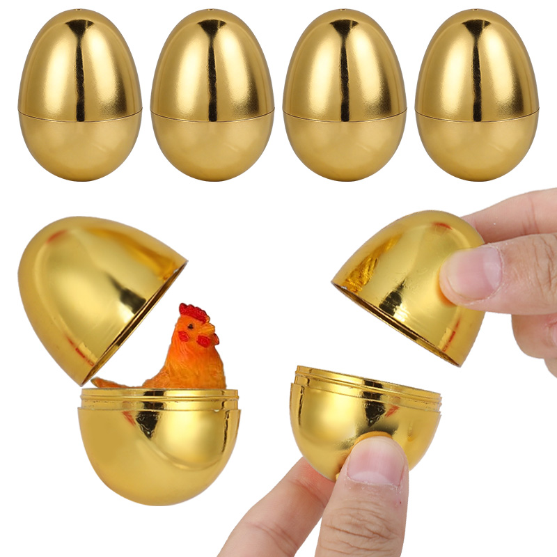 Party Games Easter Egg - 6PCS Ovos de Páscoa Dourados em