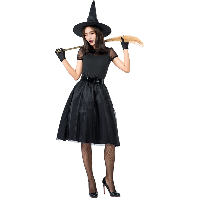 Party Games Simple - Japonês halloween véu preto bruxa cosplay