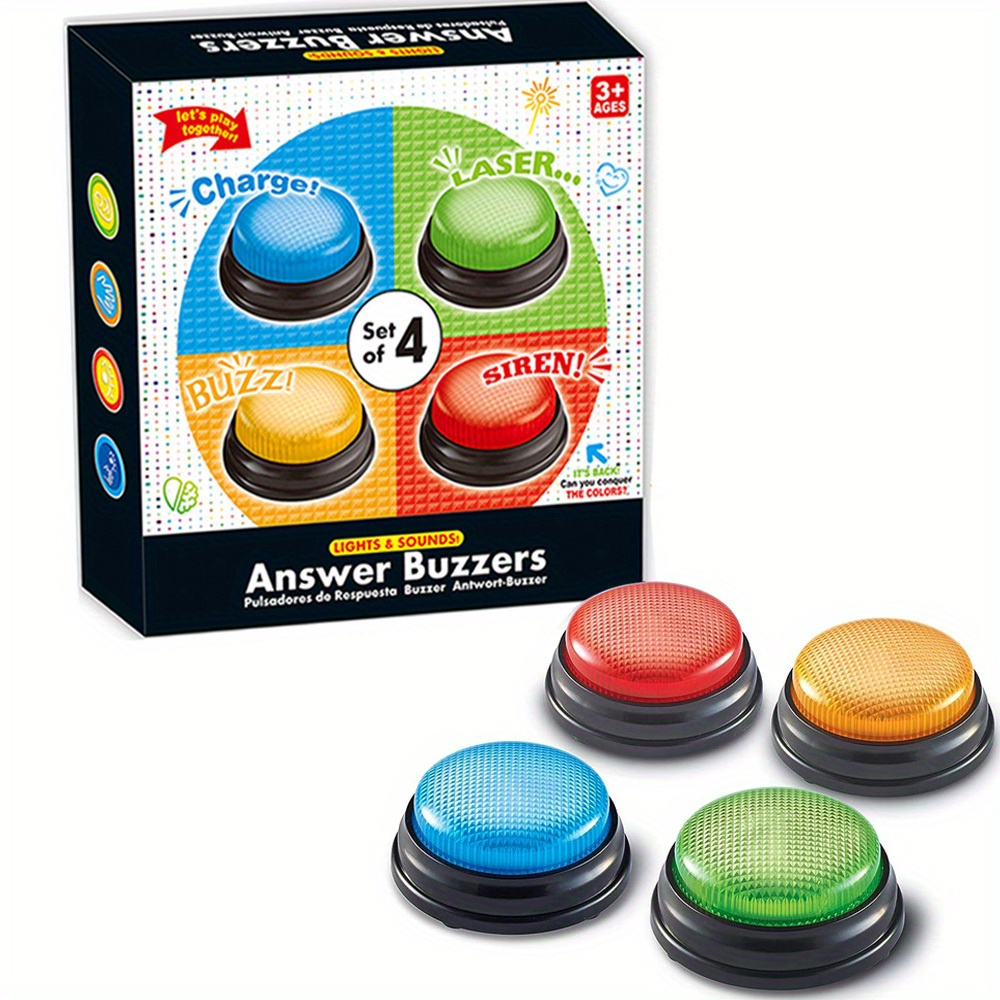 4 pçs luzes e sons zumbador br - Party Games Quiz avaliação e preço
