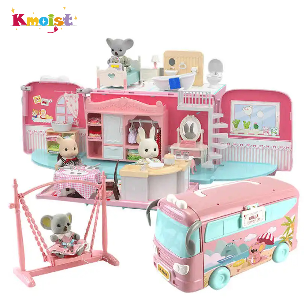 Mini Animal Play House Dolls S - Party Games Bus avaliação e preço